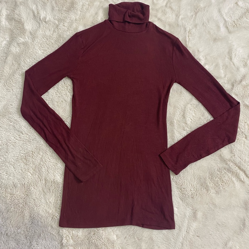 Burgundy Turtle Neck